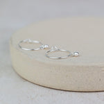 Sterling Silver Charm Hoops with Ball Beads