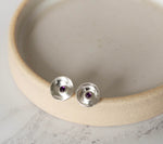 Sale Sterling Silver Amethyst Dome Studs