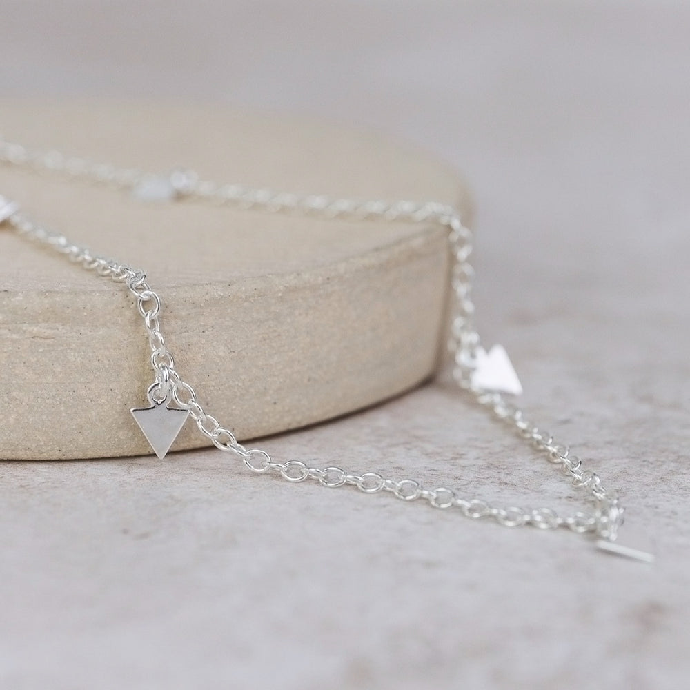 Sterling Silver Arrow Charm Anklet