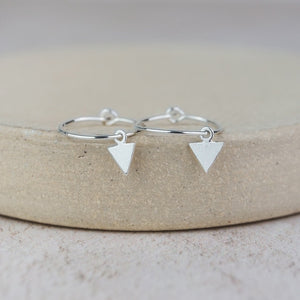 
                  
                    Sterling Silver Charm Hoops with Arrows
                  
                