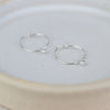 Sterling Silver Charm Hoops with Ball Beads