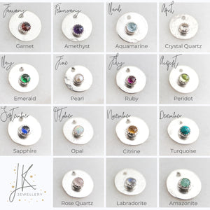 
                  
                    Sterling Silver Birthstone Small Disc Studs
                  
                