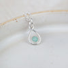 Sterling Silver Birthstone Teardrop Pendant
