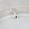 Sterling Silver Birthstone Teardrop Pendant