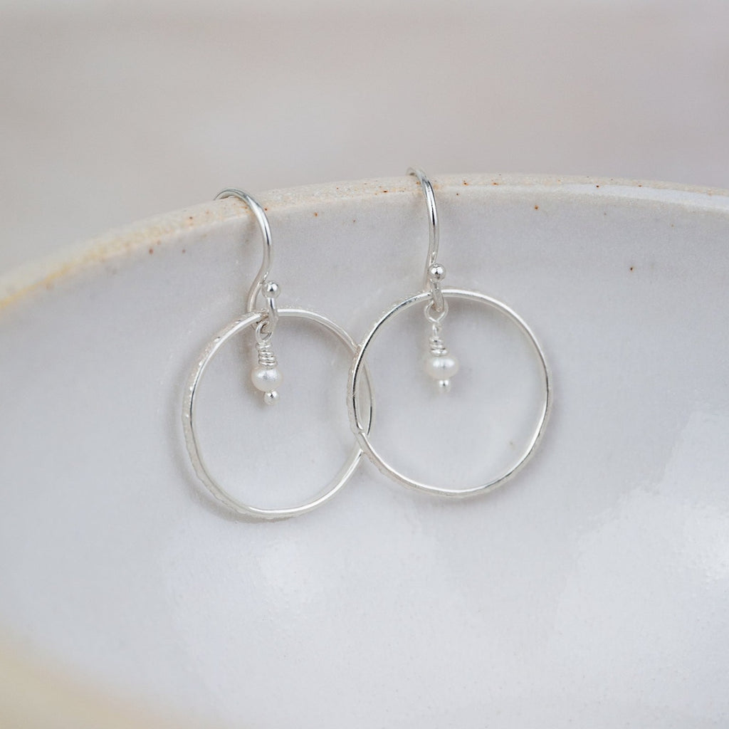 Sterling Silver Small Celestial Hoop Earrings