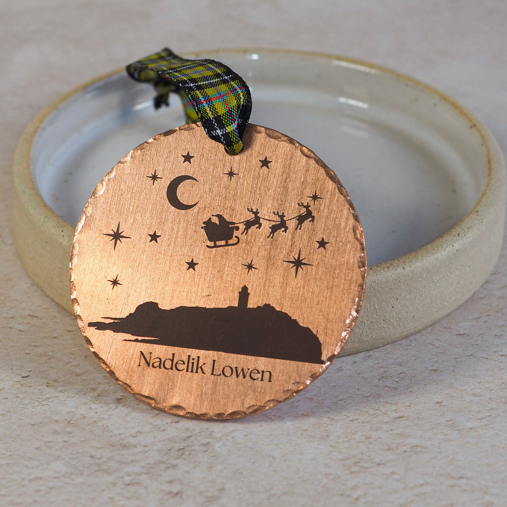 
                  
                    Personalised Copper Cornish Christmas Decoration
                  
                