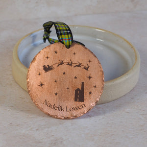 
                  
                    Personalised Copper Cornish Christmas Decoration
                  
                