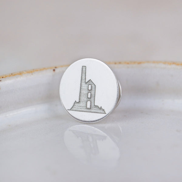 Sterling Silver Cornish Tin Mine Tie Pin Lucy Kemp jewellery