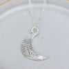 Sterling Silver Cuttlefish Moon Pendant