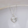 Sterling Silver Small Cuttlefish Heart Pendant