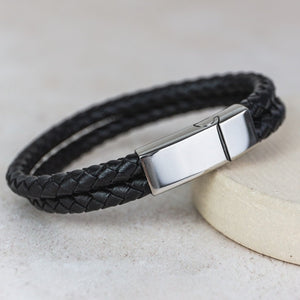 
                  
                    Leather Men's Personalised Bracelet
                  
                