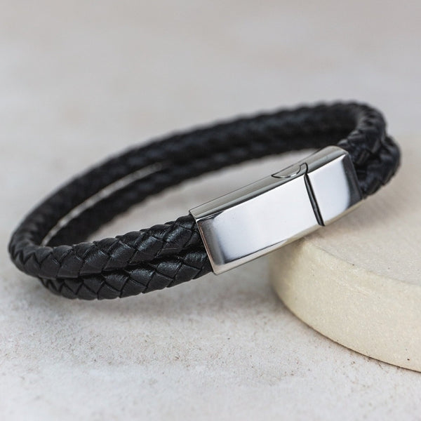 Leather Men's Personalised Bracelet