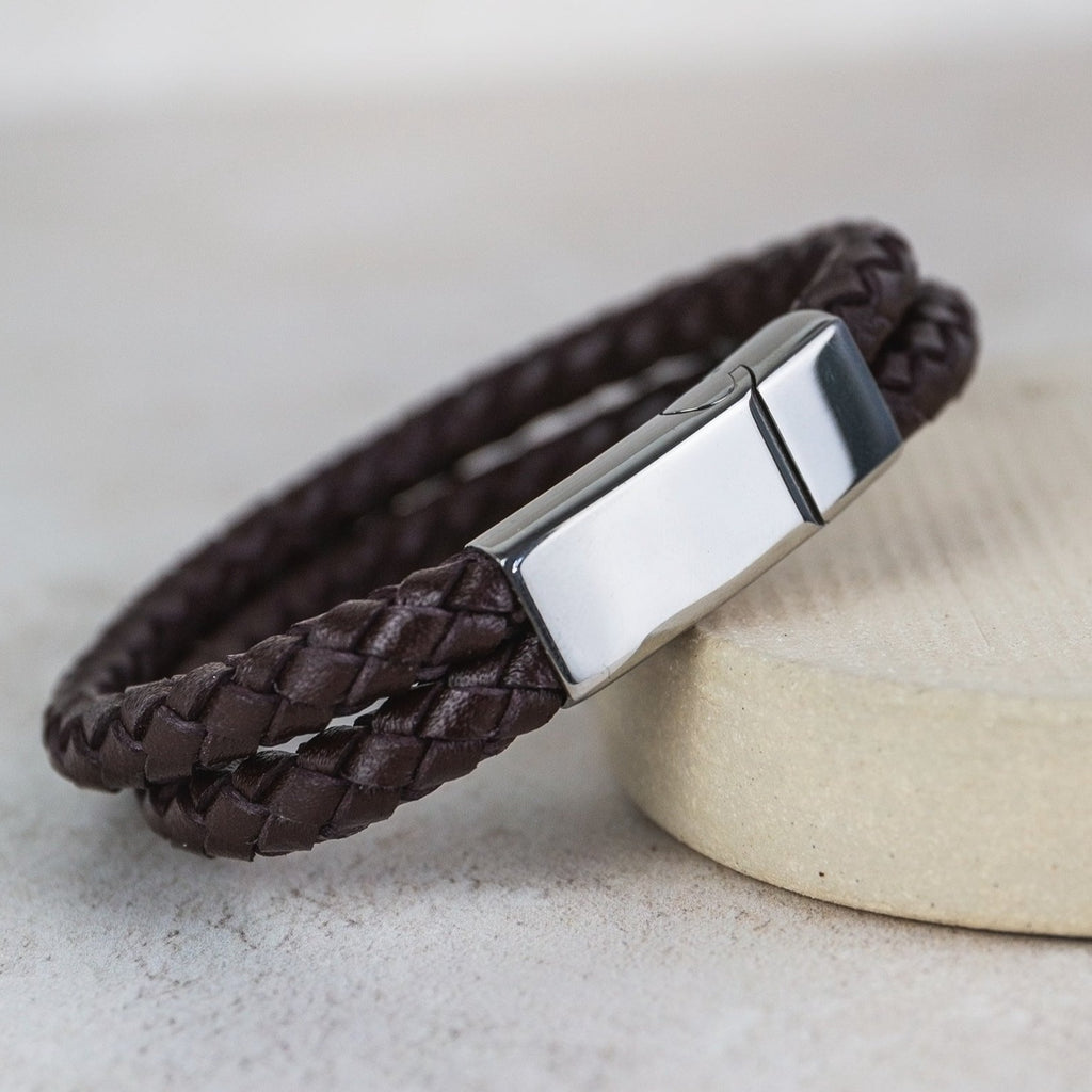Leather Men's Personalised Bracelet