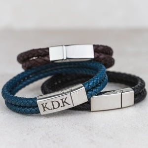 
                  
                    Leather Men's Personalised Bracelet
                  
                