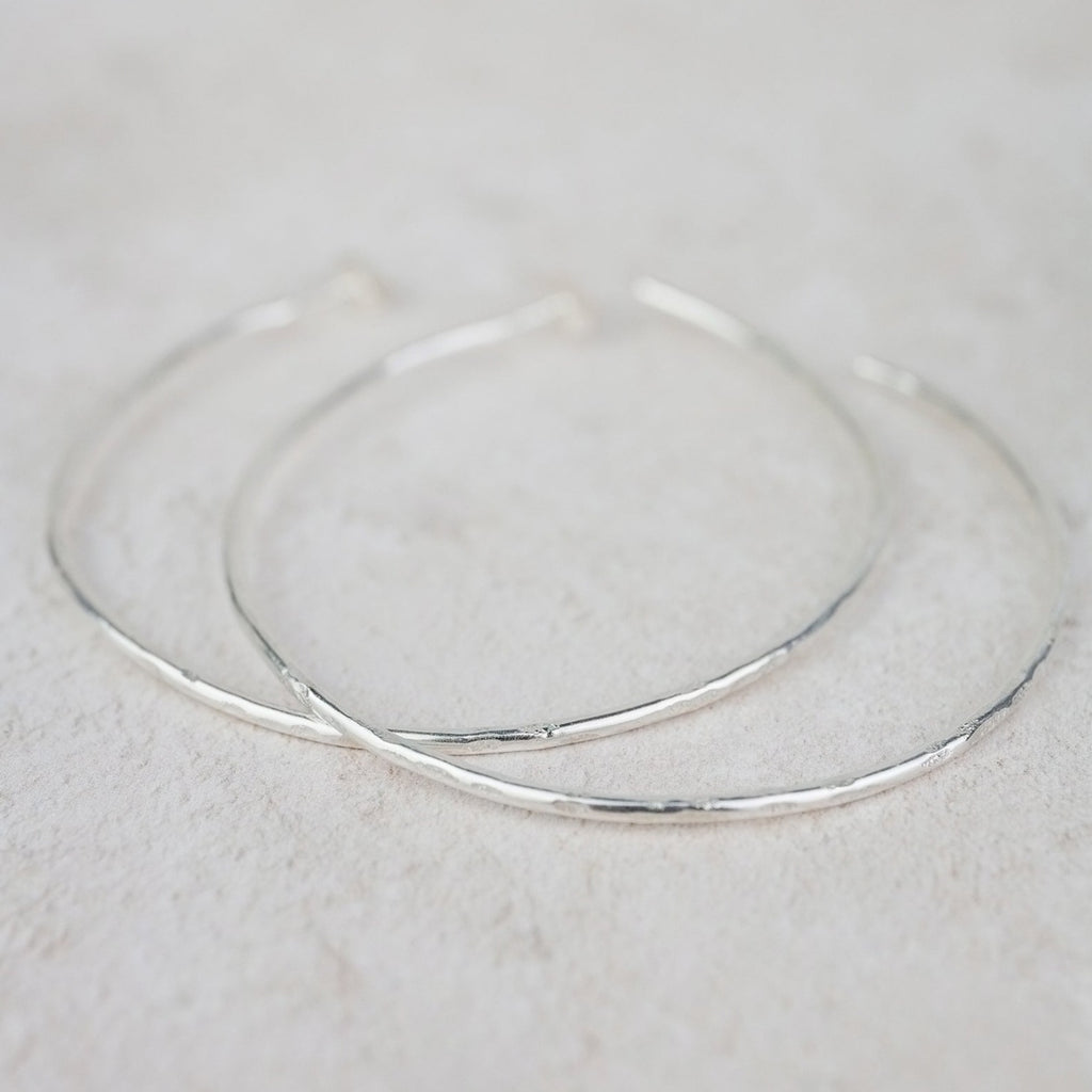 Sterling Silver Everyday Large Hoop Earring