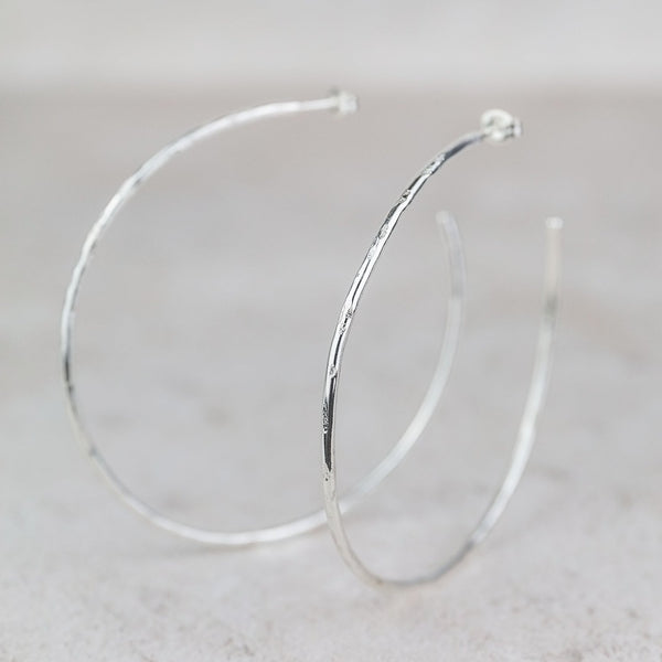 Sterling Silver Everyday Large Hoop Earring