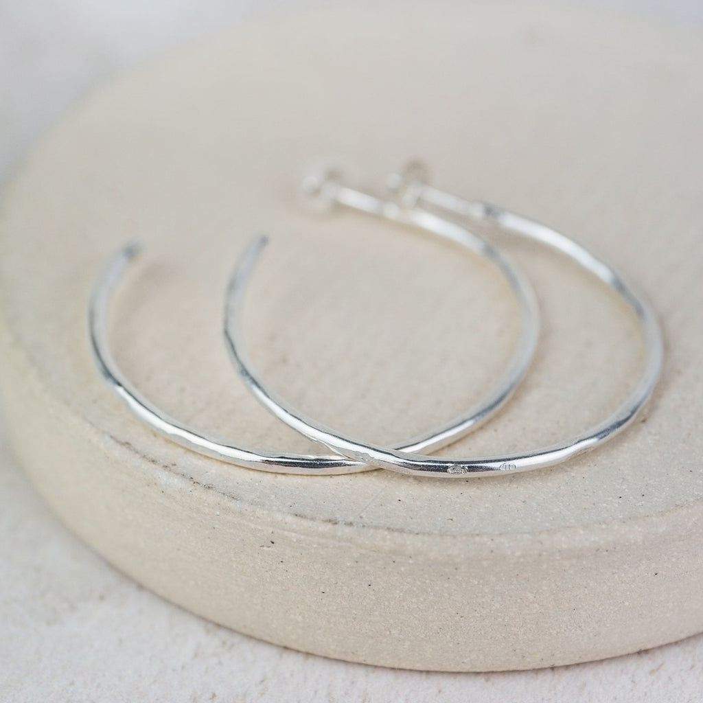 Sterling Silver Everyday Medium Hoop Earring