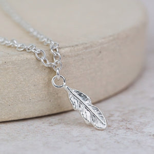 
                  
                    Sterling Silver Feather Charm Anklet
                  
                