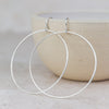 Sterling Silver Geo Circle Hoop Earrings