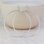 Sterling Silver Geo Circle Hoop Earrings