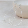 Sterling Silver Geo Teardrop Hoop Earrings