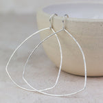 Sterling Silver Geo Triangle Hoop Earring