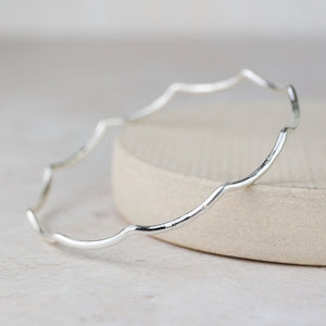 
                  
                    Sterling Silver Geo Wave Bangle
                  
                