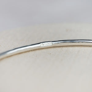 
                  
                    Sterling Silver Textured Heart Bangle
                  
                