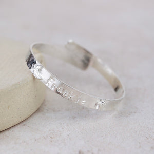 
                  
                    Sterling Silver Personalised Christening Bangle
                  
                