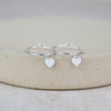Sterling Silver Charm Hoops with Heart Charm
