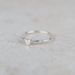 Sterling Silver Mini Charm Heart Ring