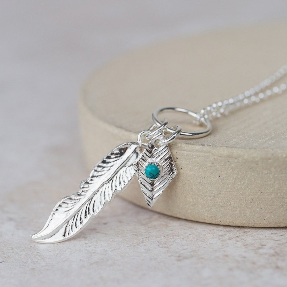 
                  
                    Sterling Silver Large Feather Necklace
                  
                
