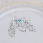 Sterling Silver Leaf with Turquoise Pendant