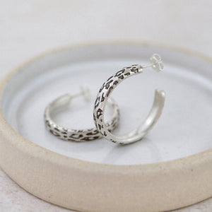 
                  
                    Sterling Silver Leopard Print Hoop Earrings
                  
                