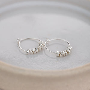 
                  
                    Sterling Silver Nugget Hoops
                  
                