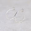 Sterling Silver Octagon Everyday Hoops