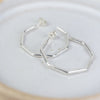 Sterling Silver Everyday Large Octagon Hoops