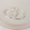 Sterling Silver Everyday Large Octagon Hoops