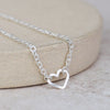 Sterling Silver Open Heart Charm Anklet