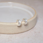 Sterling Silver Lace Mini Huggies Hoop Earring