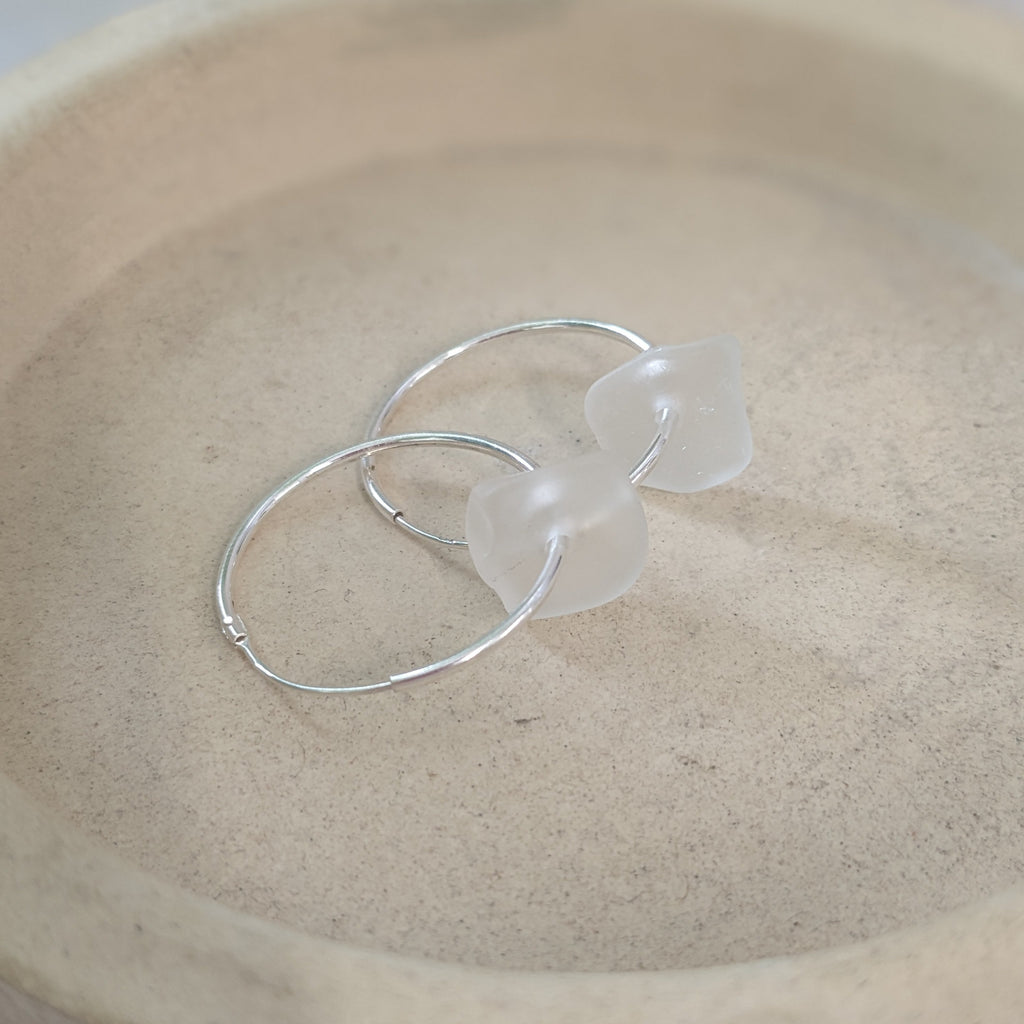 Cornish Sea Glass Hoops 4