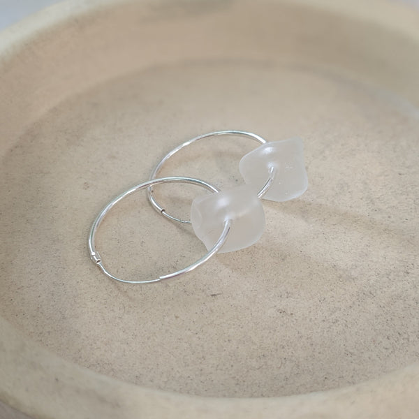 Cornish Sea Glass Hoops 4