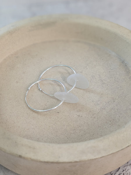 Cornish Sea Glass Hoops 7