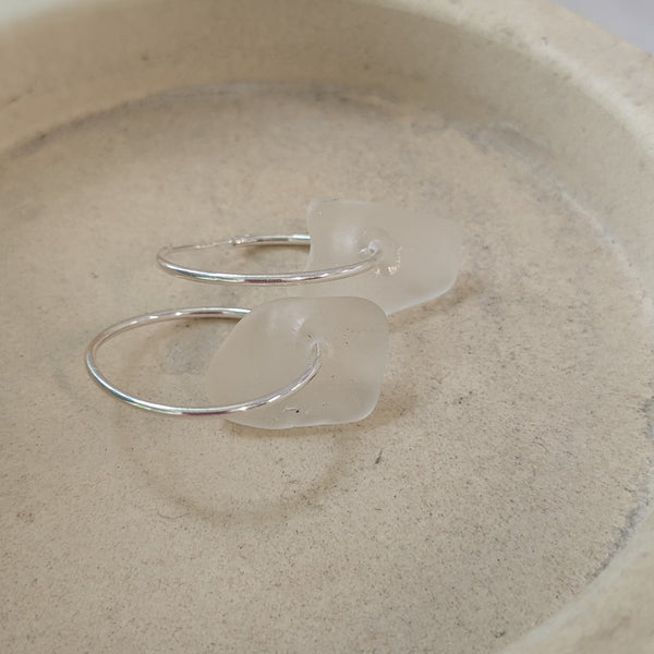 Cornish Sea Glass Hoops 13