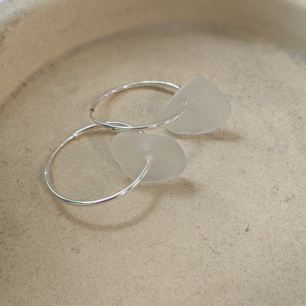 Cornish Sea Glass Hoops 17