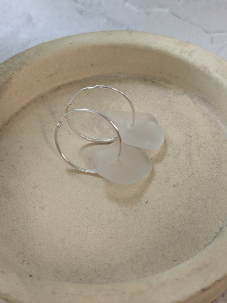Cornish Sea Glass Hoops 21