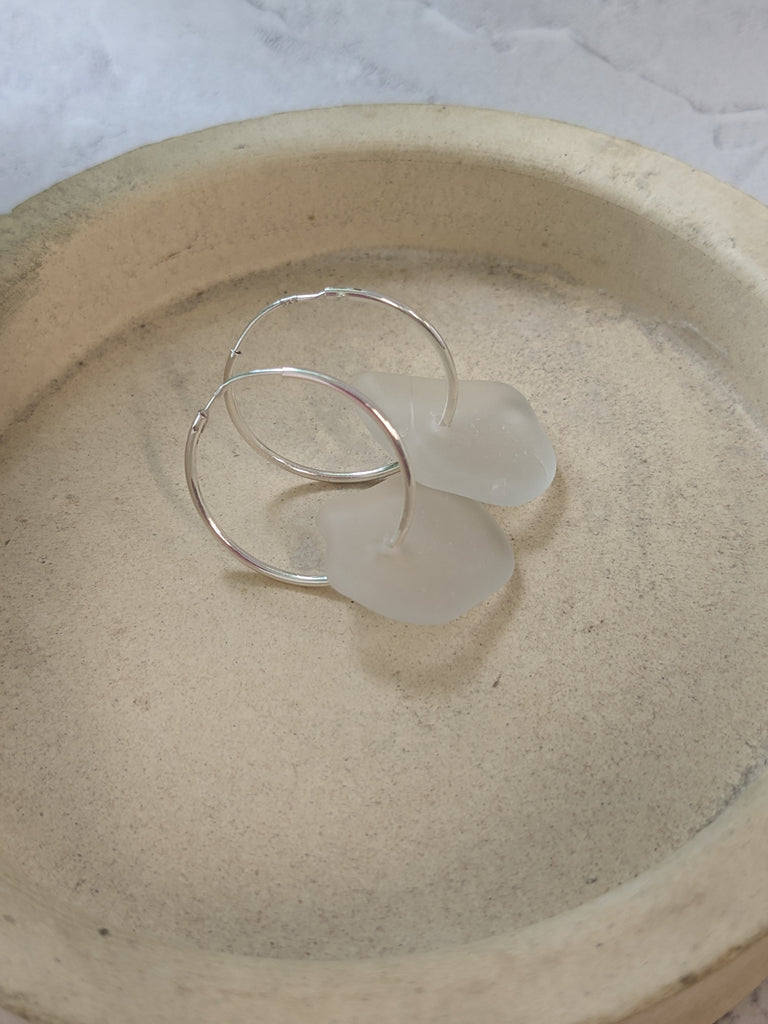Cornish Sea Glass Hoops 21