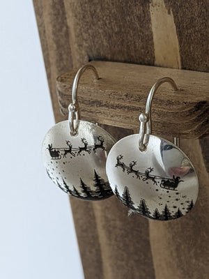 
                  
                    Sterling Silver Christmas Sleigh Earrings
                  
                