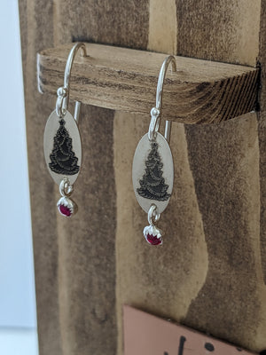 
                  
                    Sterling Silver Christmas Tree Earrings with Semi Precious Stones
                  
                
