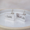 Sterling Silver Personalised Engraved Cufflinks